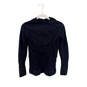 Blanqi maternity contour baselayer sport support long sleeve black shirt size S